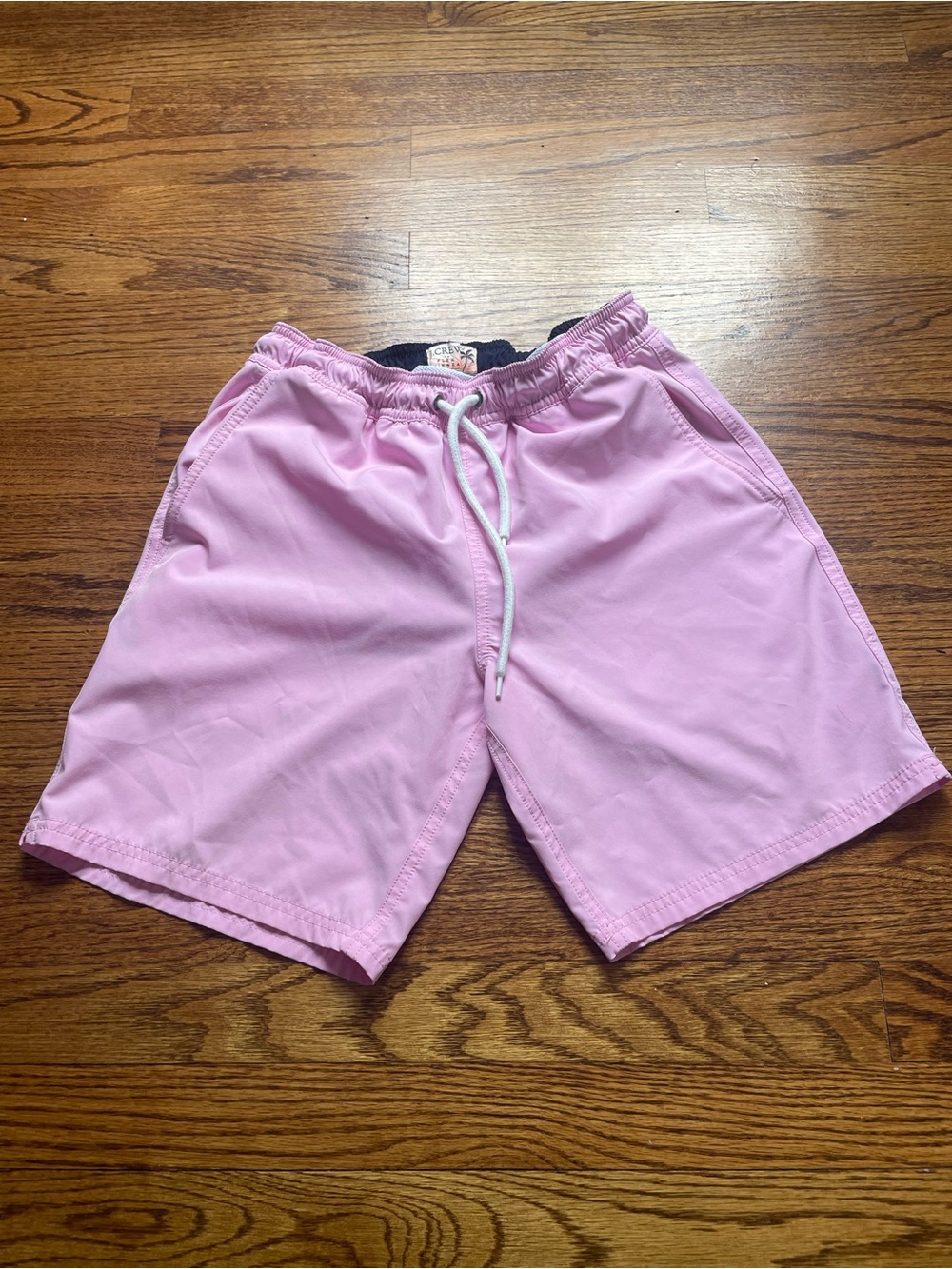 Light Pink Drawstring Swim Shorts